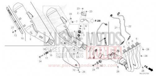 EXHAUST MUFFLER CB1000S de 2025